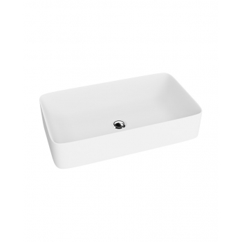 Umywalka nablatowa biały mat 60x34 - Lavita Pasana White Mat
